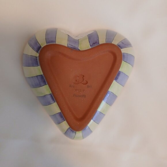 MacKenzie-Childs Piccadilly Hand-painted Heart Bowl 5 1/2" - Picture 2 of 3